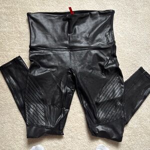 SPANX Black Faux Leather Leggings